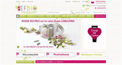 Desktop Screenshot of efbio-cosmetiques.com