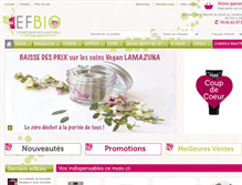 Tablet Screenshot of efbio-cosmetiques.com